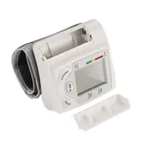 Автоматический цифровой ЖК-дисплей, монитор артериального давления на запястье, пульсометр с пульсометром, удобный Несессер для туалетных принадлежностей