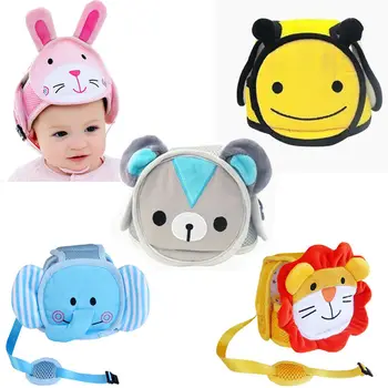 

2020 New Adjustable Infant Kids Baby Safety Helmet Head Protection Hat for Walking Crawling Cute Animal Soft Headguard Caps 0-5T