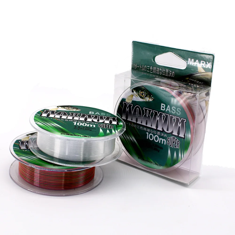 

100 M Fishing Color Fishing Line Lure Mainline High Strength Large of Fishing Line No. 5 Nylon Raw Silk