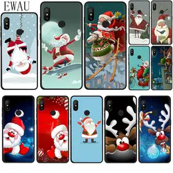 EWAU merry Christmas Мягкий ТПУ чехол для телефона Xiaomi 6 8 9 SE A1 A2 Lite 9T CC9e A3 Pro MAX 3 F1