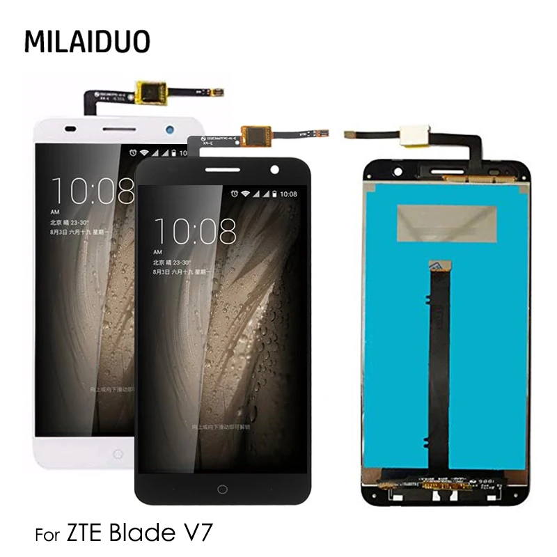 ЖК-дисплей для zte Blade V7 кодирующий преобразователь сенсорного экрана в сборе