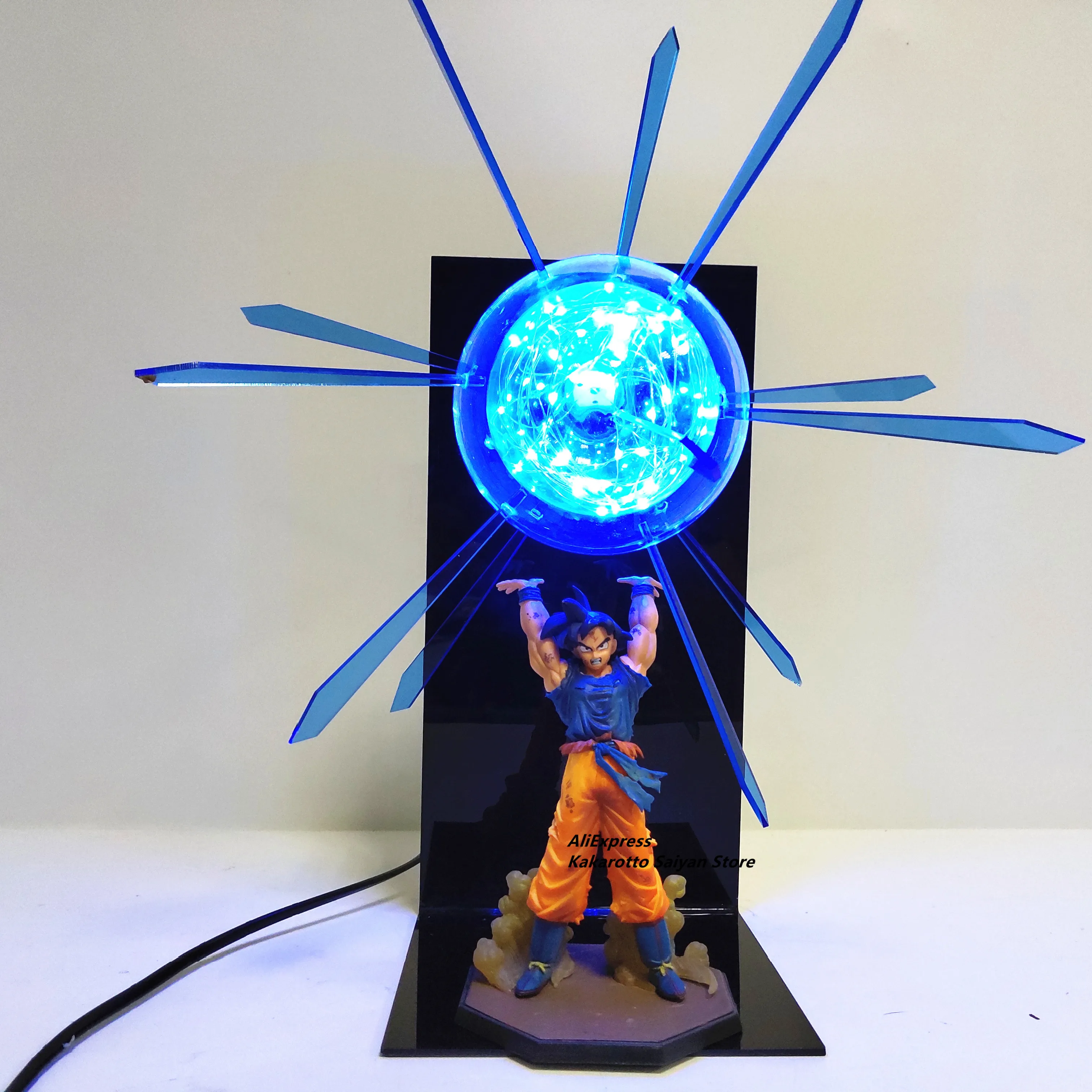 Dragon Ball Z Son Goku Spirit Bomb светодиодные фигурки, игрушка Dragon Ball, супер аниме, фигурка Сон Гоку, светодиодные коллекционные игрушки DBZ