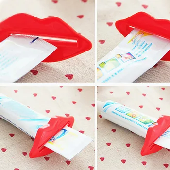 

Newly 2 Pcs Kiss Lip Toothpaste Squeezer Easy Press Tube Dispenser Gadget XSD88