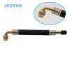 1pc Bicycle Motorcycle Scooter Pump Valve Extender Rubber Valve Extension Inflation Hose 5 8 11 inch 90 Degree Bent Brass End ► Photo 2/6