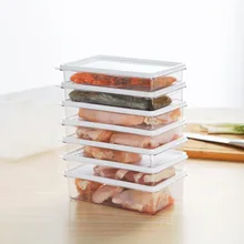 7 в 1 пластиковый контейнер для хранения продуктов, Штабелируемый контейнер для хранения холодильника, кухонный органайзер для мяса, маленькие приправ, овощей