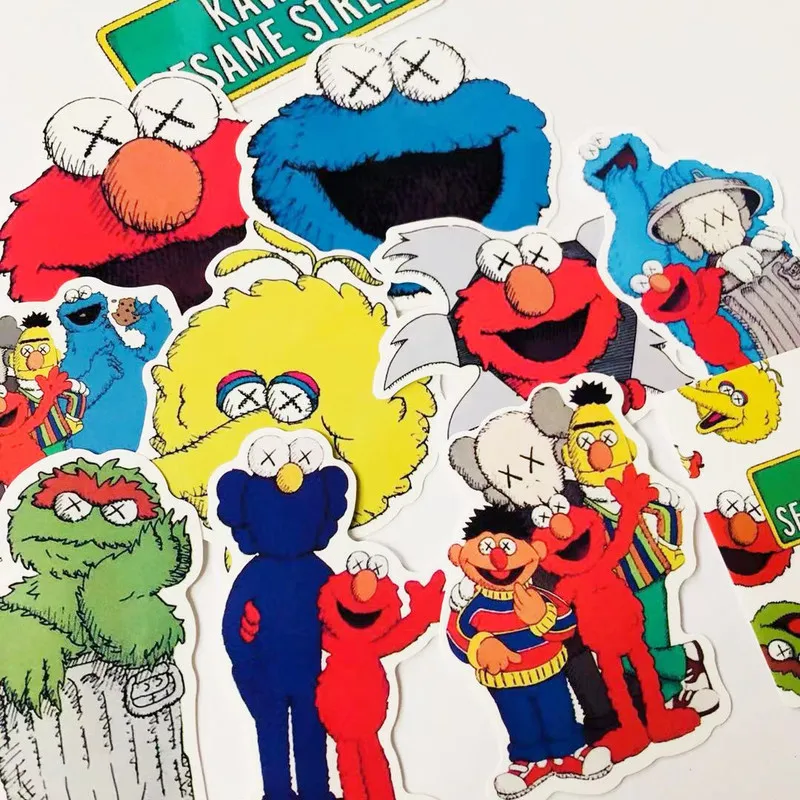 12PCS American Sesame Street Stickers for Car Styling Bike Motorcycle Phone Laptop Travel Luggage Cool Funny DIY TOY Sticker F4 |
