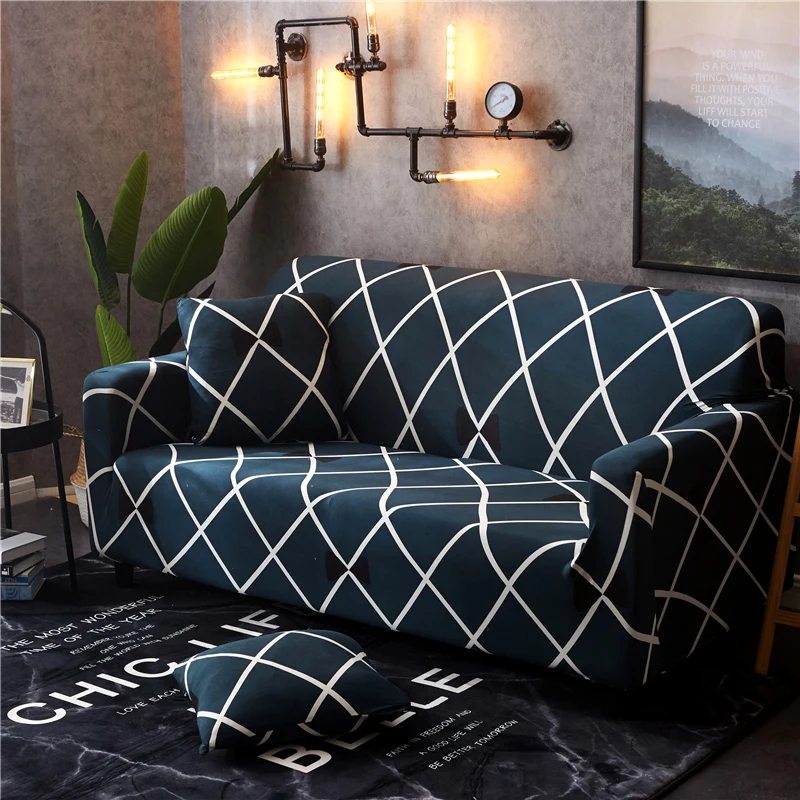Чехлы на диваны универсальные чехлы для мебели с геометрическими принтами чехол для дивана украшение дома forros para muebles de sala TS223 - Цвет: B