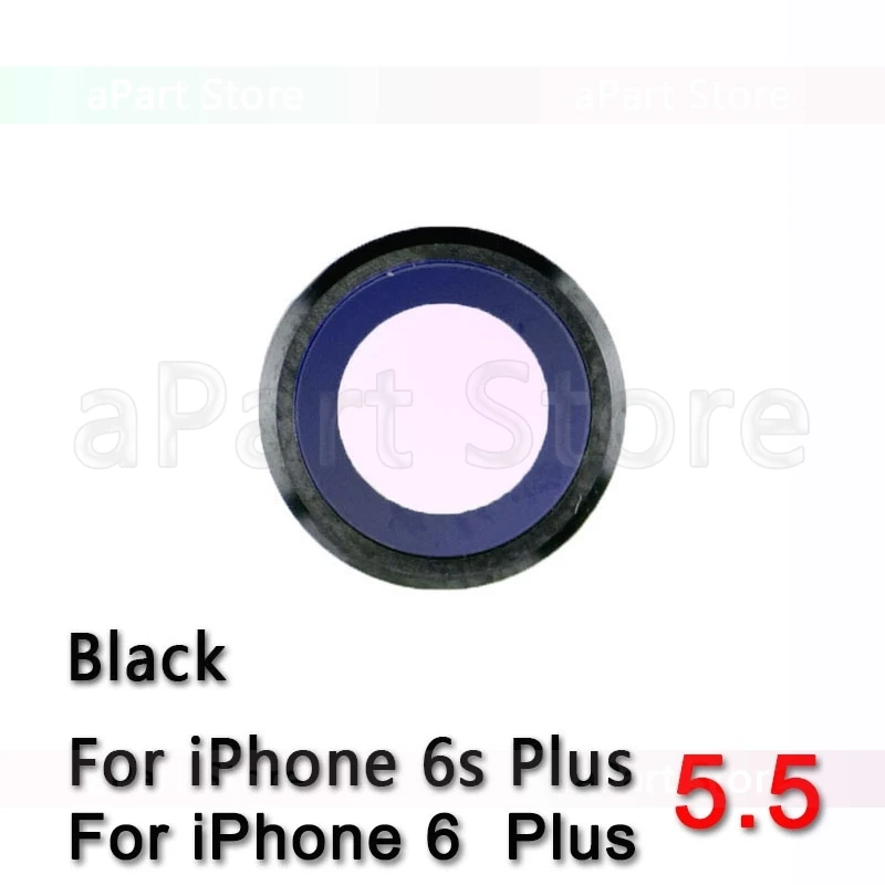 Для iPhone 6 6s Plus сапфировое стекло задняя камера стекло объектив кольцо Крышка Оригинальная Запасная часть - Цвет: 6s Plus Black