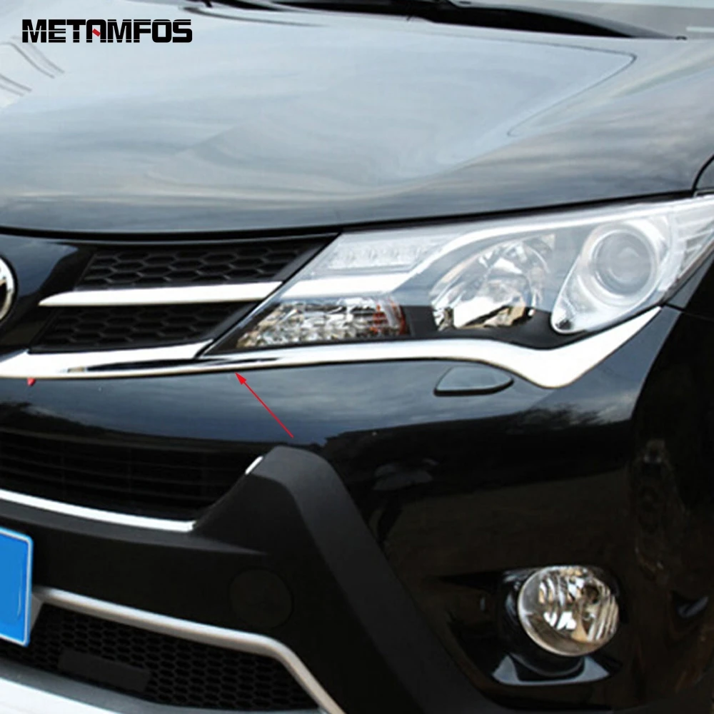 1PCS Chrome Dashboard Fanel decorative frame Trim for Toyota RAV4 2014-2015