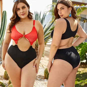 

Plus Size Swimwear Women Summer Halter Hollow Out Swimwear Push Up One Piece Swimsuit 2020 Beach Sexy High Waisted Bathing Suits