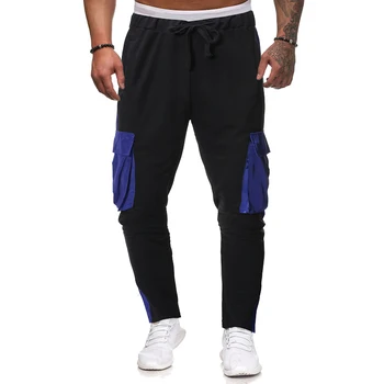 

Summer New Style Sweat Pants Pocket Color Splice Fashion Casual Sports Trousers