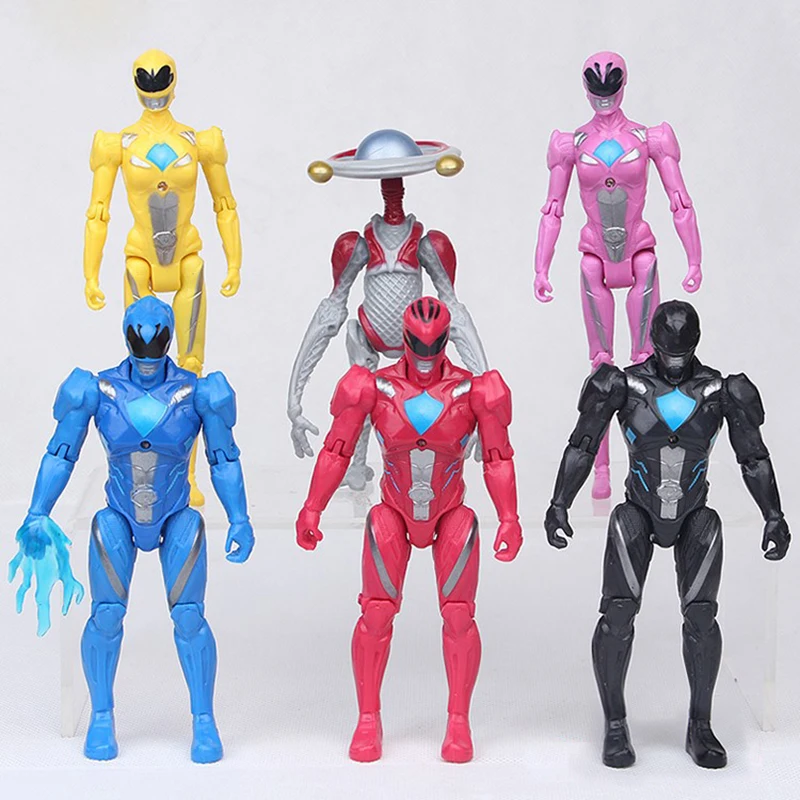 Фигурки супер героев 6 шт./лот могучий морфин Power ranger Mecha Five Beast сражение евро