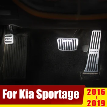 

For Kia Sportage 4 2016 2017 2018 2019 Aluminium Car Accelerator Fuel Pedal Brake Foot Rest Pedals Cover Case Accessories