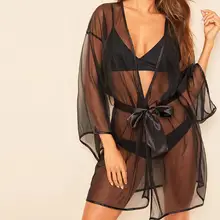 Женское сексуальное ночное белье, банный халат, кружевное белье, ночная рубашка, нижнее белье, бесшовное черное ночное белье, сексуальная пижама, женский пеньюар A40