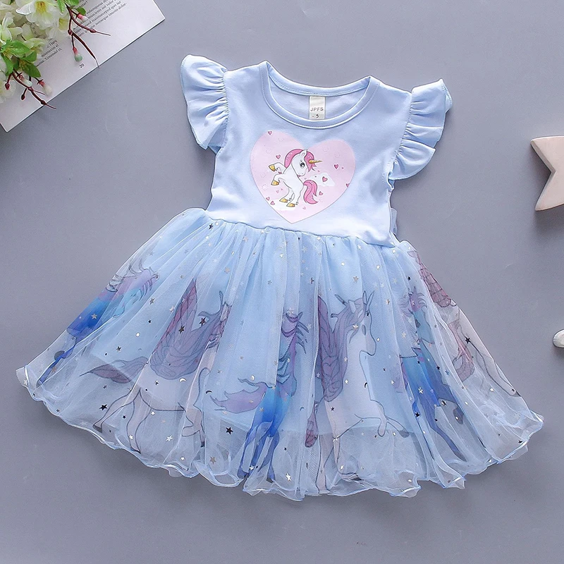 Adorable Unicorn Dress For Baby Girls – Tutu Skirt, Soft Cotton, Perfect For Summer