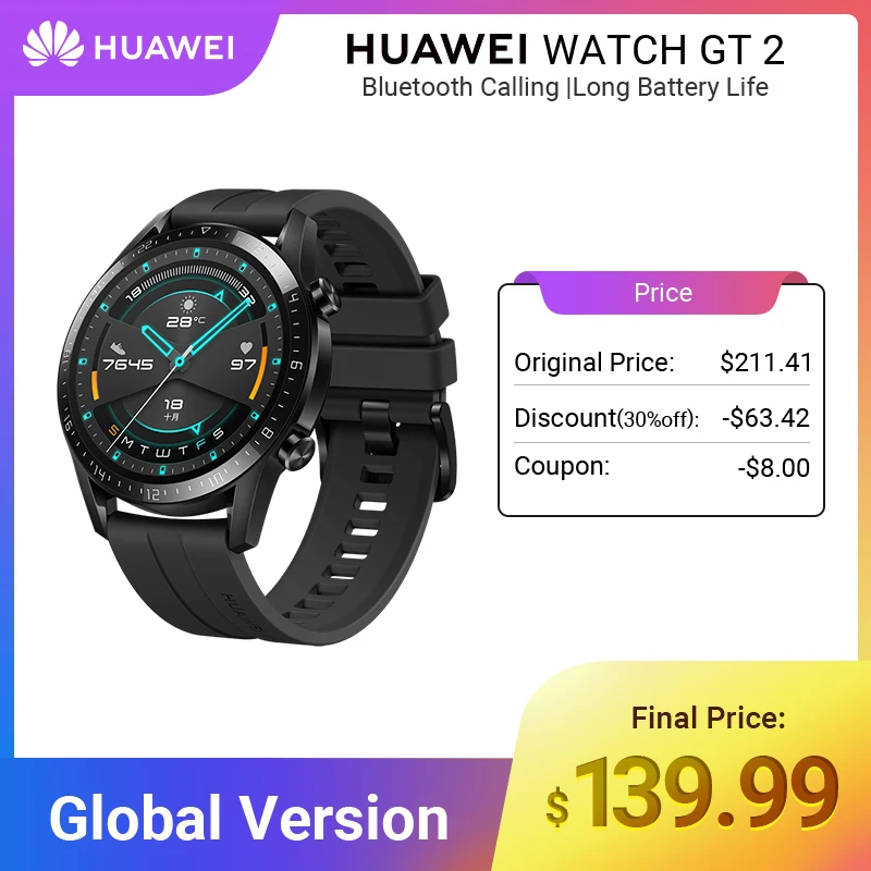 Смарт часы HUAWEI GT 2 водостойкие 46 мм|Смарт-часы| |