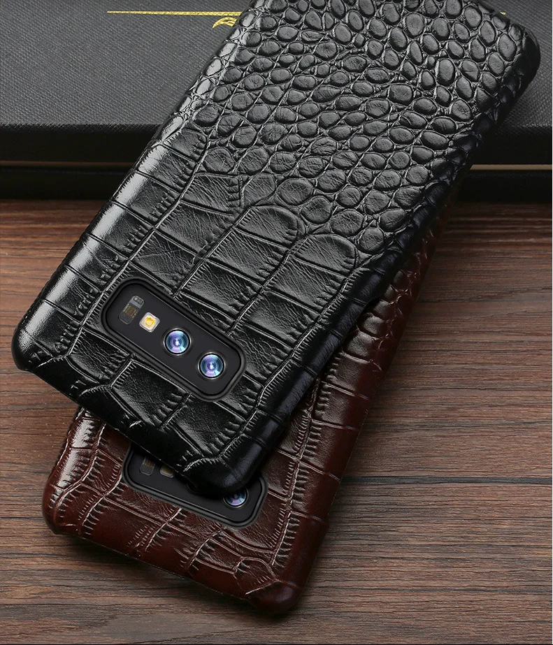 Чехол из натуральной крокодиловой кожи для телефона samsung galaxy A50 A70 A40 A20 Note 8 9 10 S8 S9 S10 plus