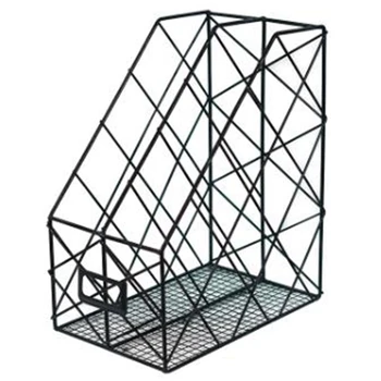 

Grid Iron Storage Rack Household Desktop Book Magazine Finishing Shelf Metal Creative Simple Office File Management Case