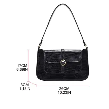 

Women Retro Underarm Shoulder Bag PULeather Handbag Lady Tote Purse 517D