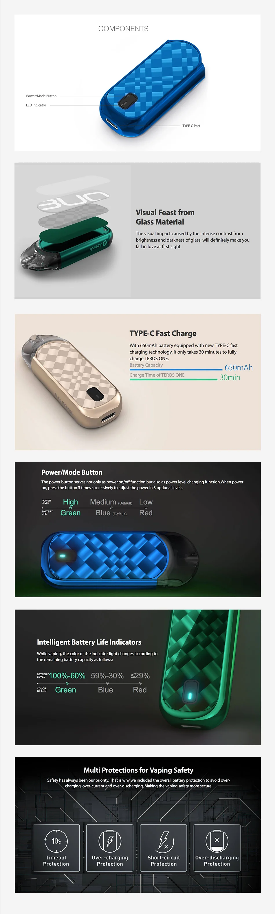 Joyetech Teros One Battery 650mAh