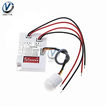 

DC 8-30V Human Body Sensor Switch Plastic Intelligent IR Infrared Body Sensor Intelligent Switch Light Control Adjustable Switch