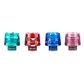 

Epoxy Snake Skin Anti Spit Back 510 Drip Tip mouthpiece Replacement for uwell crown 4 IV/Uwell Valyrian/OFRF gear rta