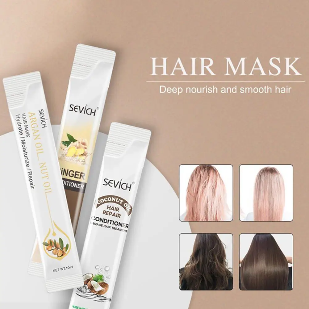 New Argan Oil Conditioner Moisturizes Hair Coconut Repairs Damaged Head Ginger Masks Essential Oils | Красота и здоровье