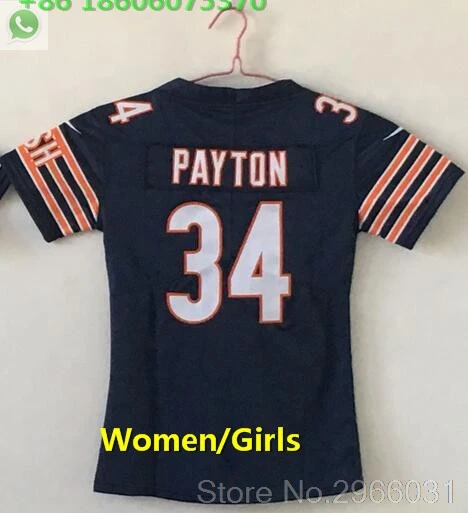 A+++ качество Женская обувь на каблуке 10 mitchell trubisky; большие размеры 34-Walter Майка "Пэйтон" белого и синего цвета S-XXL Чикаго - Цвет: for women