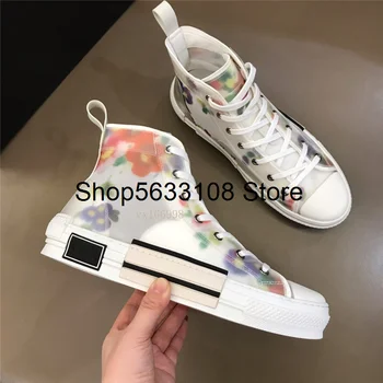 

European high shoes autumn and spring 2020 hot sell star network red fashion women's shoes trend letters low shoes high quality