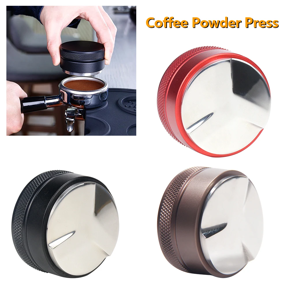58mm Espresso Coffee Powder Tamper Stainless Steel Base Adjustable Distributor