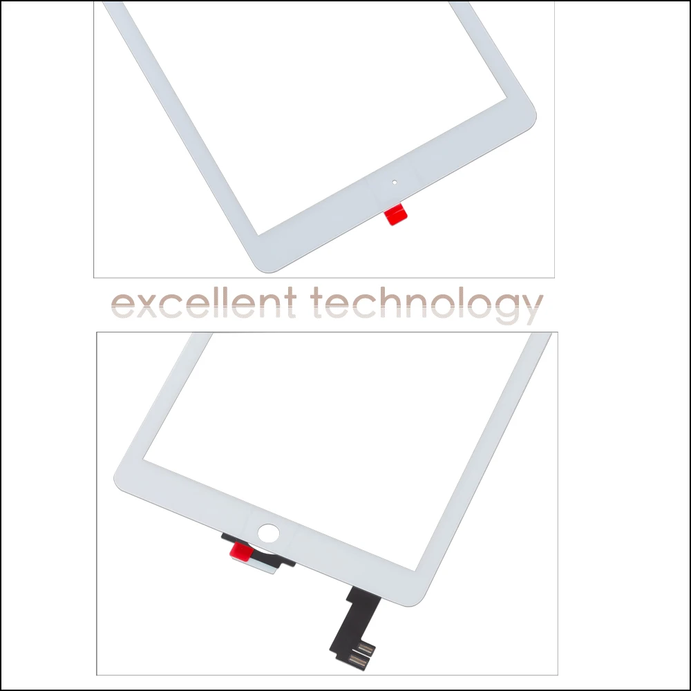iPad Air 2 タッチスクリーンガラスデジタイザとフレックスケーブル