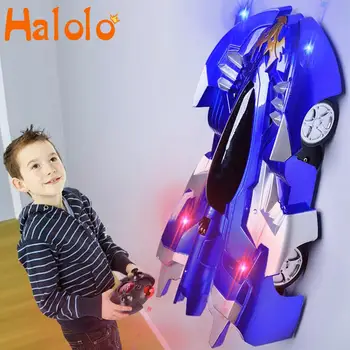 מכונית על שלט מטפסת על קירות