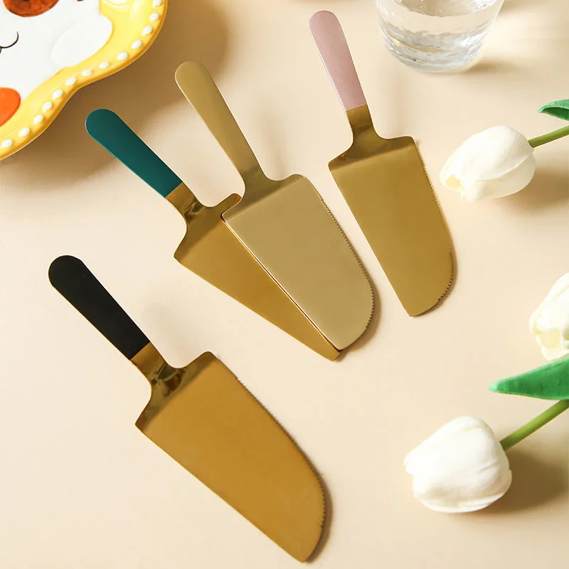 Stainless Steel Toothed Pizza Shovel Cake Butter Cheese Ice Cream Dessert Cutter Food Cake Spatula Shovels Kitchen Baking Tools