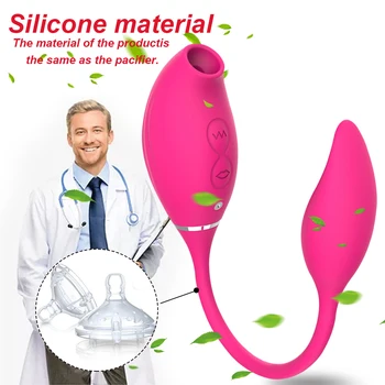 2 in 1 G-Spot Clitoral Sucking  Vibrator With Vibrating Egg Clitoris Stimulator Nipples Clit Sucker Sex Toys For Women Adults 18 5