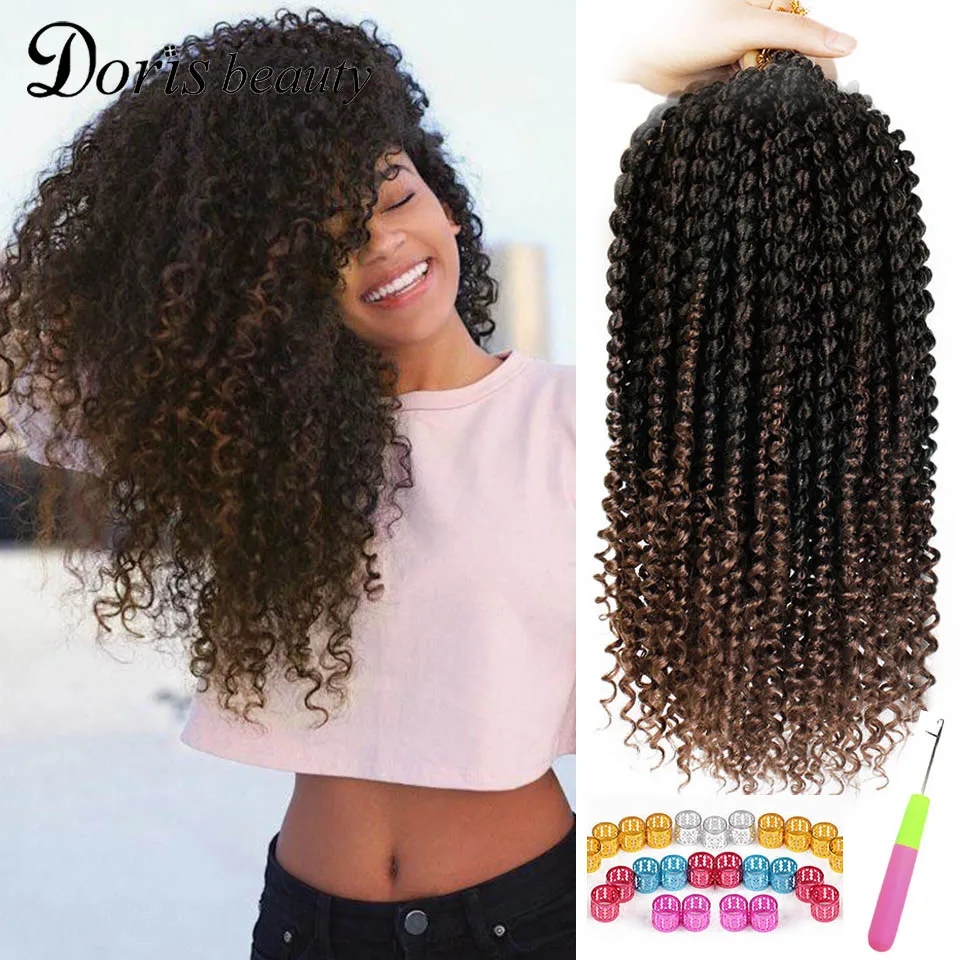 14 pulgadas Twist trenzas Marley Ombre pelo Crochet trenza pelo trenzado sintético extensiones de Crochet Pelo Rizado mujeres Locs