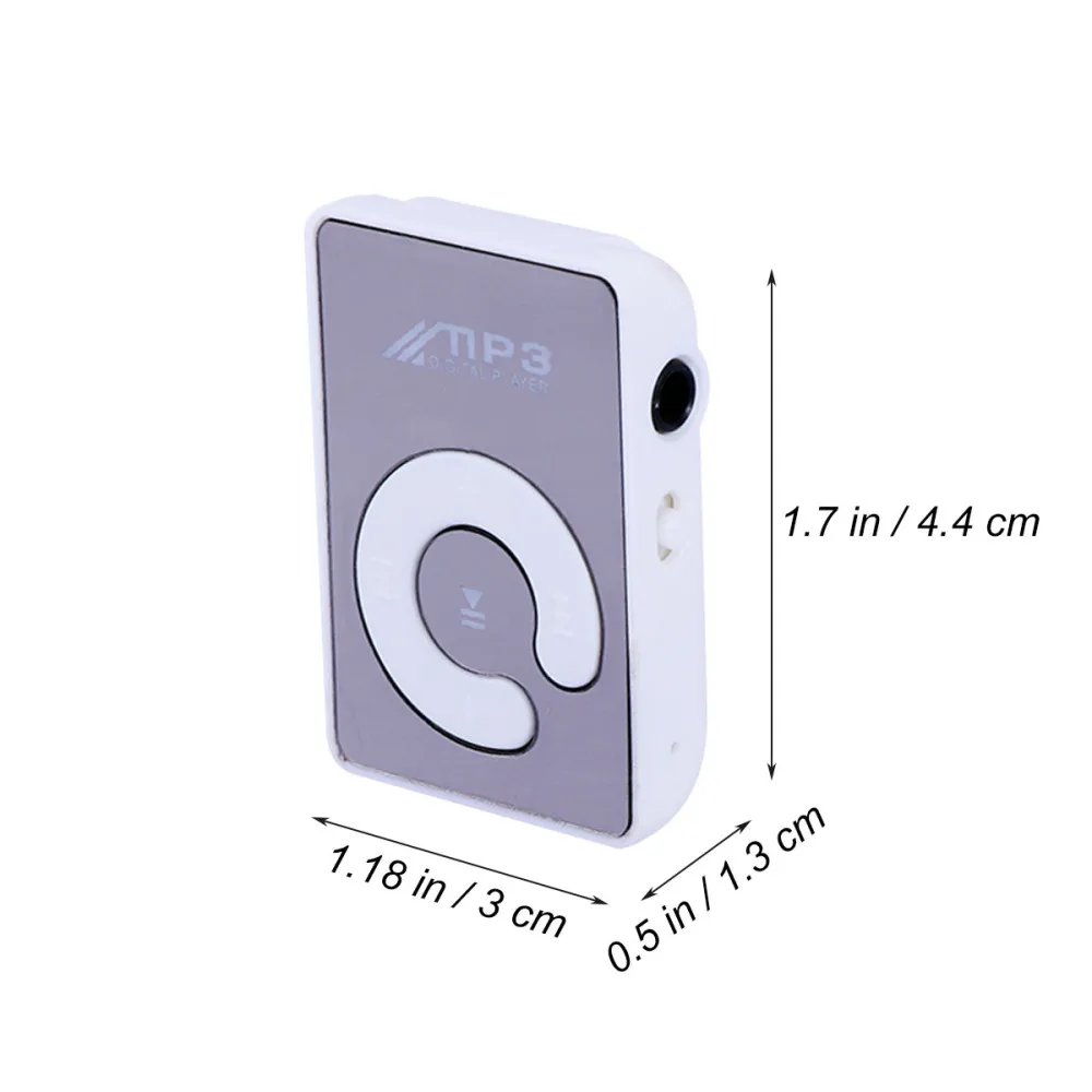 Мини Зеркало Музыка MP3 плеер Клип Поддержка 8 ГБ TF карта с USB кабель наушники