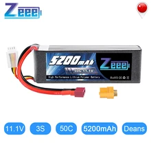 Zeee 3S 5200mAh 50C 11,1 V RC LiPo батарея с Deans Разъем XT60 для RC автомобиля квадрокоптера вертолета лодки RC самолета