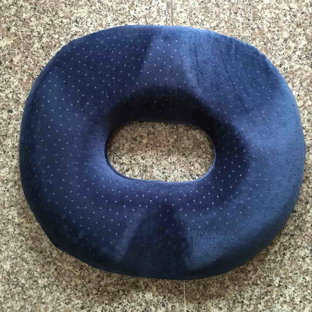 Memory Foam Ring Cushion Donut Pressure Relief Cushion for Travel Car Home Office Sporting Plane