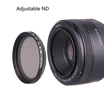 

ND2-400 Neutral Density Fader Variable ND filter Adjustable 49/52/55/58/62/67/72/77/82mm for Canon Nikon Sony Pentex Camera