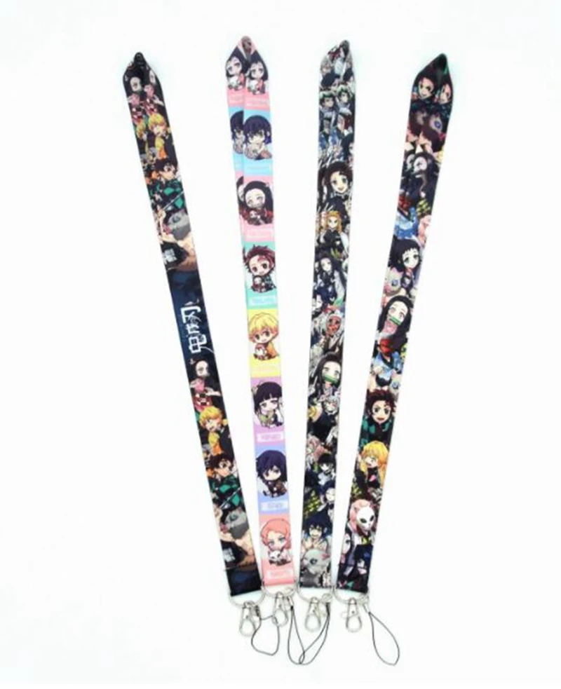 

Anime Kimetsu no Yaiba Neck Strap Lanyards Badge Holder Rope Pendant Key Chain Accessorie