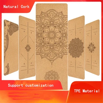 

Cork Yoga Mat Beginner TPE Fitness Mat Thin Section Environmental Protection Non-slip Mat Yoga Mat Yoga Mat Mat Natural Material