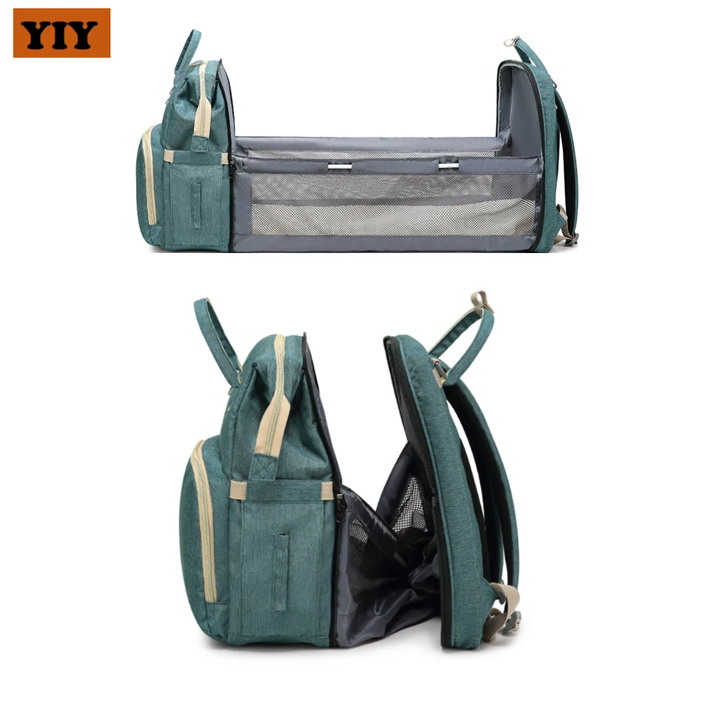 

2in1 Multifunctional Backpack Diaper Bag Baby Bed Bags Travel 2 In 1 Insulated Sundries Organizer Mommy Folding Crib Bags