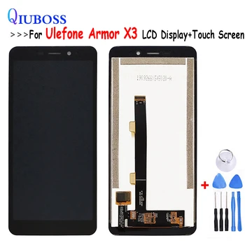 

5.5" Ulefone Armor X3 LCD Display and Touch Screen Assembly Repair Parts With Tools +Adhesive For Ulefone Armor X3 Phone