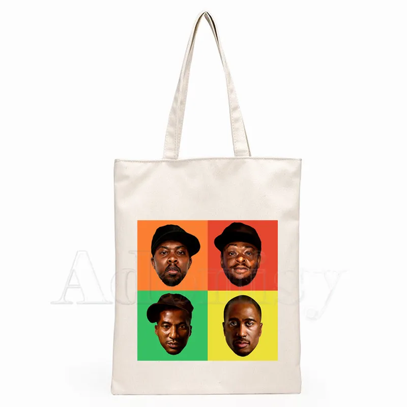 

A Tribe Called Quest Can I Kick It ATCQ Canvas Bag Casual Large Hand Bags for Women Ladies Shopping Handbag Large Capacity Bag