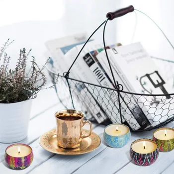 

8 Pieces/Set Of Citronella Oil Scented Soybean Wax Mosquito Repellent Scented Candle Beautiful Home Decoration