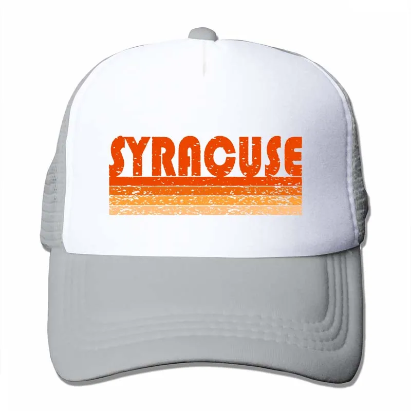 Vintage Retro Syracuse Baseball cap men women Trucker Hats fashion adjustable cap - Цвет: 4-Gray
