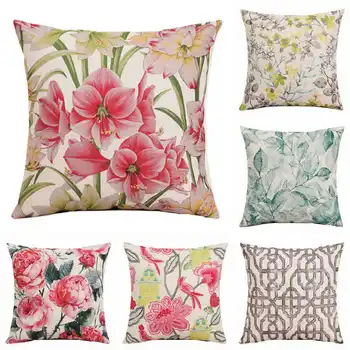 

Animal Bird And Flower Pattern Pillowcase Home Textileation Printing Pillow Case Throw Pillowcase Cotton Linen Pillow Covers