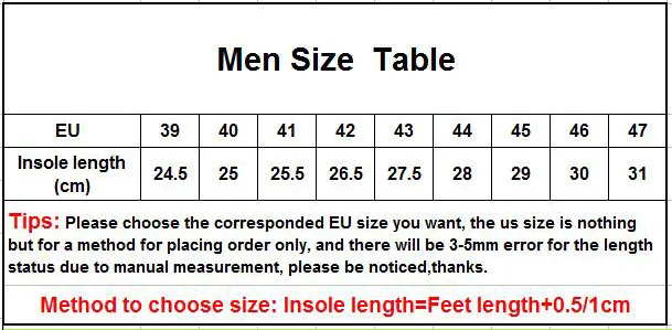 MEN SIZE