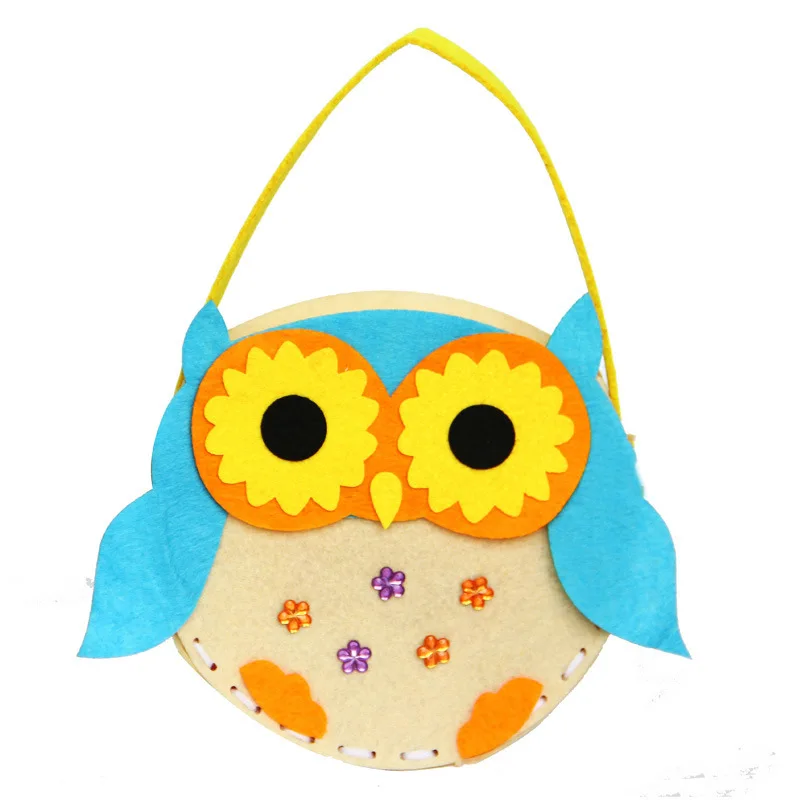 kindergarten lots arts crafts diy toys Colorful Mini Handbag crafts kids educational for children's toys girl/boy christmas gift