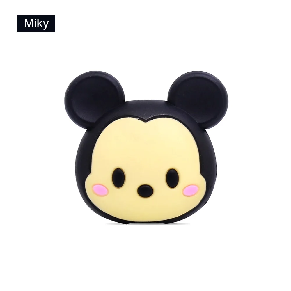 CHIPAL Tsum Animal Cable Protector for iPhone USB Charger Wire Winder Cartoon Bites Organizer Chompers Cute Bite Phone Holder - Цвет: Miky